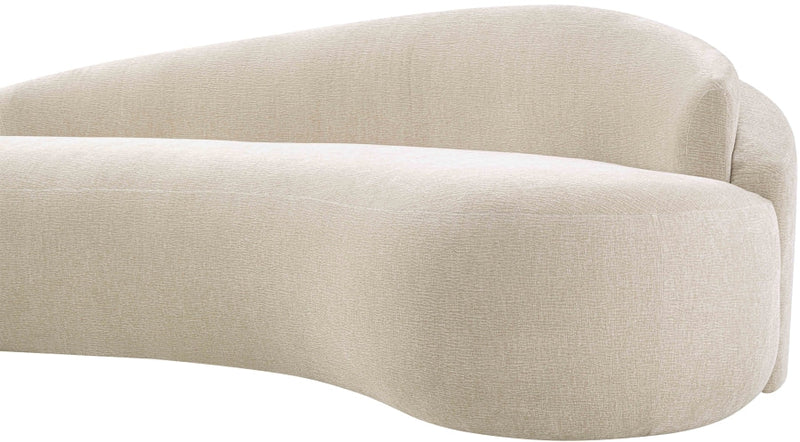 Caspian 79" Chenille Fabric Upholstered Loveseat in Beige - 44033Beige-L