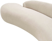 Caspian 79" Chenille Fabric Upholstered Loveseat in Beige - 44033Beige-L