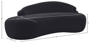 Caspian 79" Chenille Fabric Upholstered Loveseat in Black - 44033Black-L