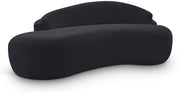 Caspian 79" Chenille Fabric Upholstered Loveseat in Black - 44033Black-L