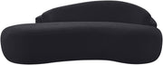 Caspian 79" Chenille Fabric Upholstered Loveseat in Black - 44033Black-L