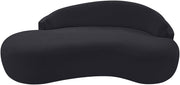 Caspian 79" Chenille Fabric Upholstered Loveseat in Black - 44033Black-L