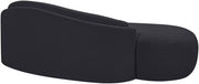 Caspian 79" Chenille Fabric Upholstered Loveseat in Black - 44033Black-L