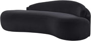 Caspian 79" Chenille Fabric Upholstered Loveseat in Black - 44033Black-L