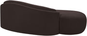 Caspian 79" Chenille Fabric Upholstered Loveseat in Brown - 44033Brown-L