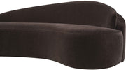 Caspian 79" Chenille Fabric Upholstered Loveseat in Brown - 44033Brown-L