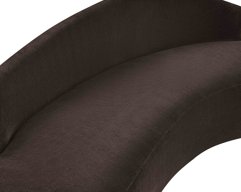 Caspian 79" Chenille Fabric Upholstered Loveseat in Brown - 44033Brown-L