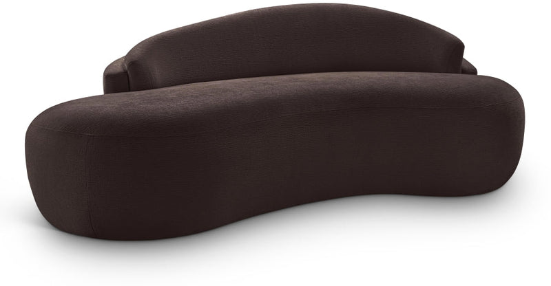 Caspian 79" Chenille Fabric Upholstered Loveseat in Brown - 44033Brown-L