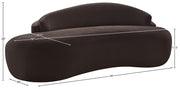 Caspian 79" Chenille Fabric Upholstered Loveseat in Brown - 44033Brown-L