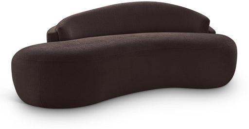Caspian 79" Chenille Fabric Upholstered Loveseat in Brown - 44033Brown-L