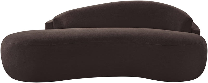 Caspian 79" Chenille Fabric Upholstered Loveseat in Brown - 44033Brown-L