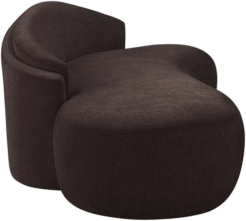 Caspian 79" Chenille Fabric Upholstered Loveseat in Brown - 44033Brown-L