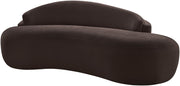 Caspian 79" Chenille Fabric Upholstered Loveseat in Brown - 44033Brown-L