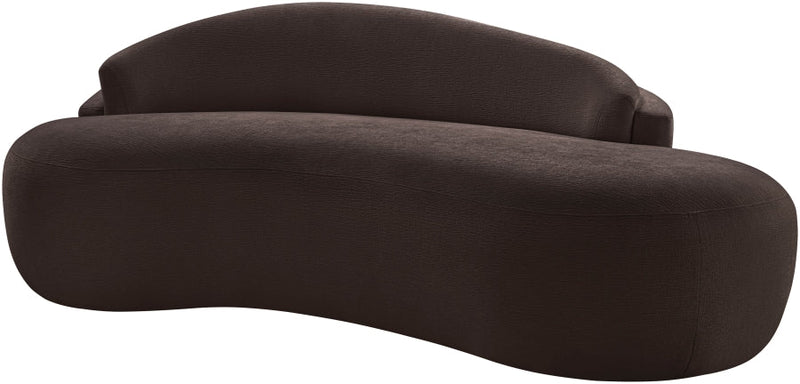 Caspian 79" Chenille Fabric Upholstered Loveseat in Brown - 44033Brown-L