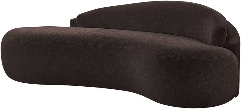 Caspian 79" Chenille Fabric Upholstered Loveseat in Brown - 44033Brown-L
