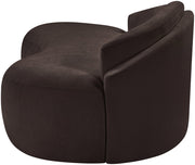 Caspian 79" Chenille Fabric Upholstered Loveseat in Brown - 44033Brown-L
