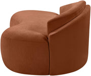 Caspian 79" Chenille Fabric Upholstered Loveseat in Cognac - 44033Cognac-L