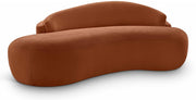 Caspian 79" Chenille Fabric Upholstered Loveseat in Cognac - 44033Cognac-L