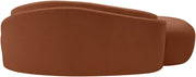 Caspian 79" Chenille Fabric Upholstered Loveseat in Cognac - 44033Cognac-L