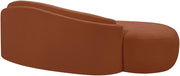 Caspian 79" Chenille Fabric Upholstered Loveseat in Cognac - 44033Cognac-L