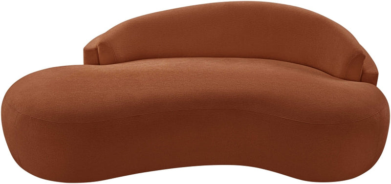 Caspian 79" Chenille Fabric Upholstered Loveseat in Cognac - 44033Cognac-L