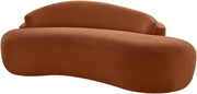 Caspian 79" Chenille Fabric Upholstered Loveseat in Cognac - 44033Cognac-L