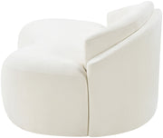 Caspian 79" Chenille Fabric Upholstered Loveseat in Cream - 44033Cream-L