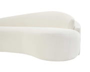 Caspian 79" Chenille Fabric Upholstered Loveseat in Cream - 44033Cream-L
