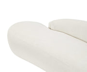 Caspian 79" Chenille Fabric Upholstered Loveseat in Cream - 44033Cream-L