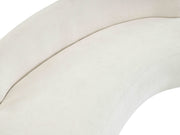 Caspian 79" Chenille Fabric Upholstered Loveseat in Cream - 44033Cream-L