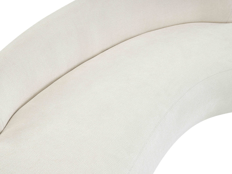 Caspian 79" Chenille Fabric Upholstered Loveseat in Cream - 44033Cream-L