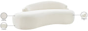 Caspian 79" Chenille Fabric Upholstered Loveseat in Cream - 44033Cream-L