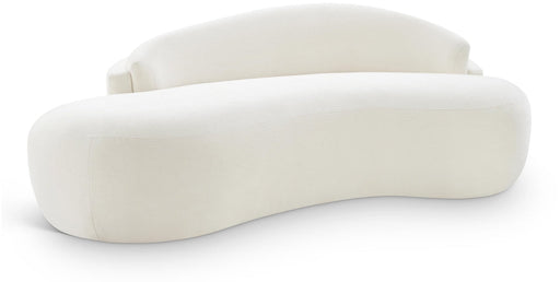 Caspian 79" Chenille Fabric Upholstered Loveseat in Cream - 44033Cream-L
