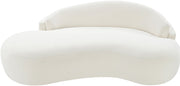 Caspian 79" Chenille Fabric Upholstered Loveseat in Cream - 44033Cream-L