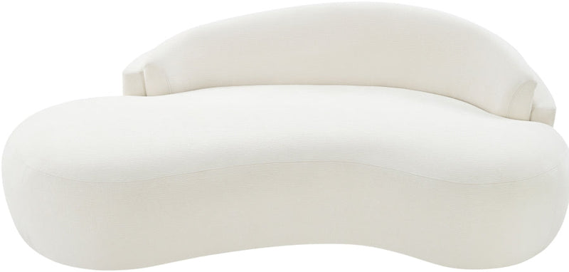 Caspian 79" Chenille Fabric Upholstered Loveseat in Cream - 44033Cream-L