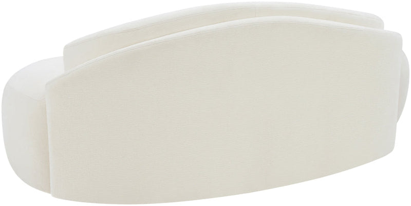 Caspian 79" Chenille Fabric Upholstered Loveseat in Cream - 44033Cream-L