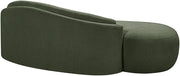 Caspian 79" Chenille Fabric Upholstered Loveseat in Green - 44033Green-L