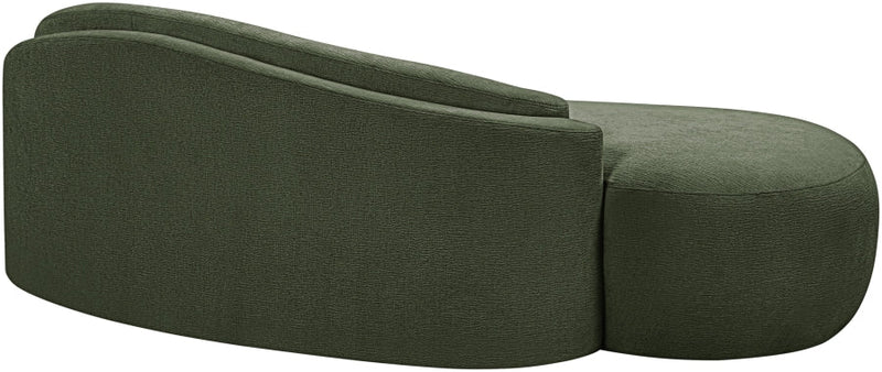 Caspian 79" Chenille Fabric Upholstered Loveseat in Green - 44033Green-L