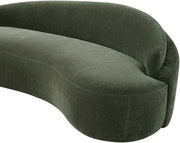 Caspian 79" Chenille Fabric Upholstered Loveseat in Green - 44033Green-L