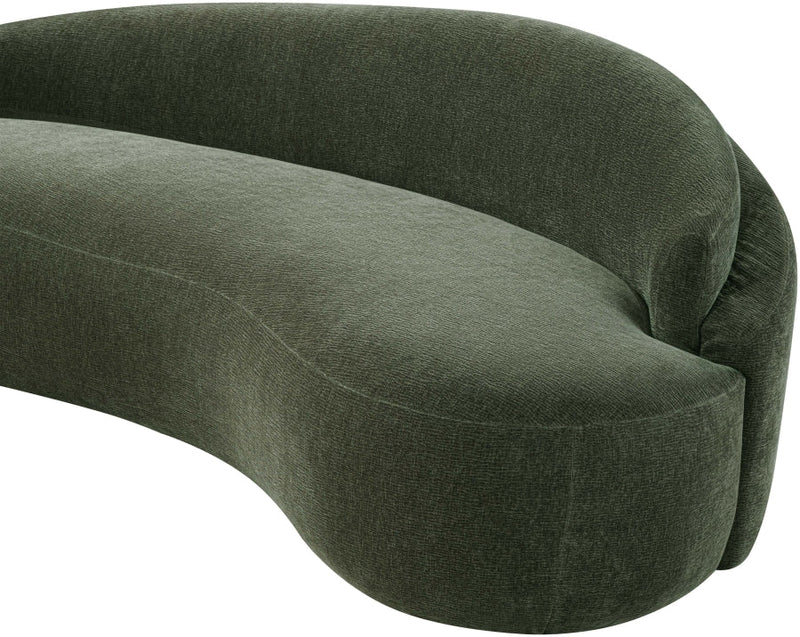 Caspian 79" Chenille Fabric Upholstered Loveseat in Green - 44033Green-L