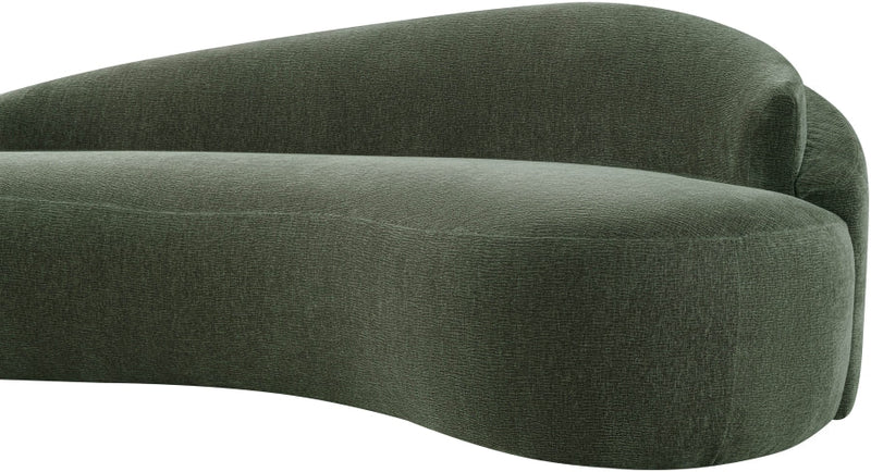 Caspian 79" Chenille Fabric Upholstered Loveseat in Green - 44033Green-L