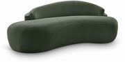 Caspian 79" Chenille Fabric Upholstered Loveseat in Green - 44033Green-L