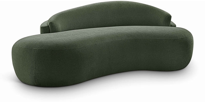 Caspian 79" Chenille Fabric Upholstered Loveseat in Green - 44033Green-L