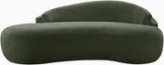 Caspian 79" Chenille Fabric Upholstered Loveseat in Green - 44033Green-L