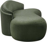 Caspian 79" Chenille Fabric Upholstered Loveseat in Green - 44033Green-L