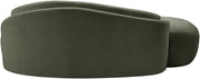 Caspian 79" Chenille Fabric Upholstered Loveseat in Green - 44033Green-L