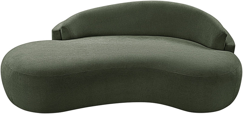 Caspian 79" Chenille Fabric Upholstered Loveseat in Green - 44033Green-L