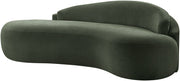 Caspian 79" Chenille Fabric Upholstered Loveseat in Green - 44033Green-L