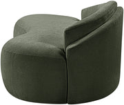 Caspian 79" Chenille Fabric Upholstered Loveseat in Green - 44033Green-L