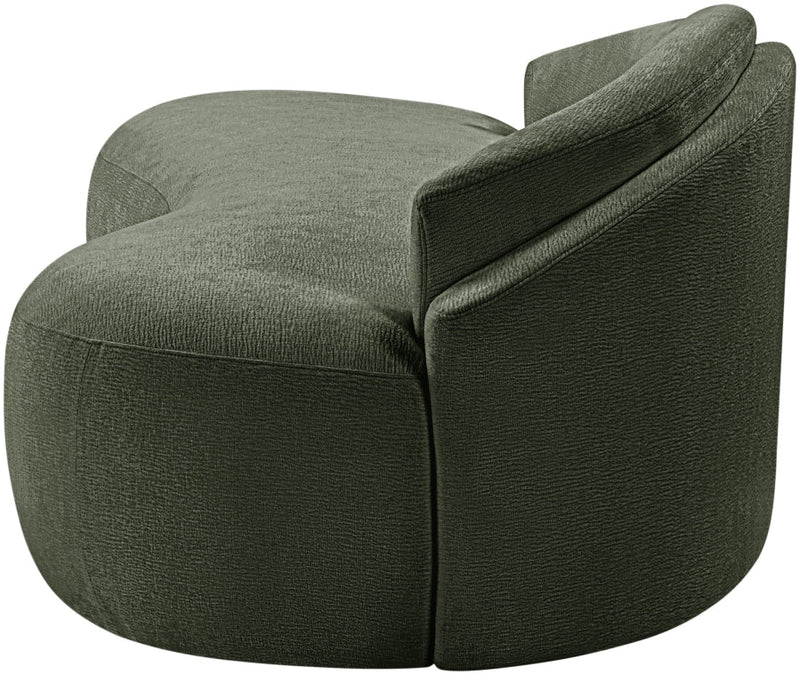 Caspian 79" Chenille Fabric Upholstered Loveseat in Green - 44033Green-L